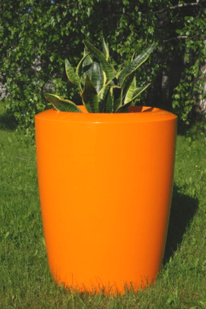 Velký kulatý květináč Anakena 60 cm, oranžový